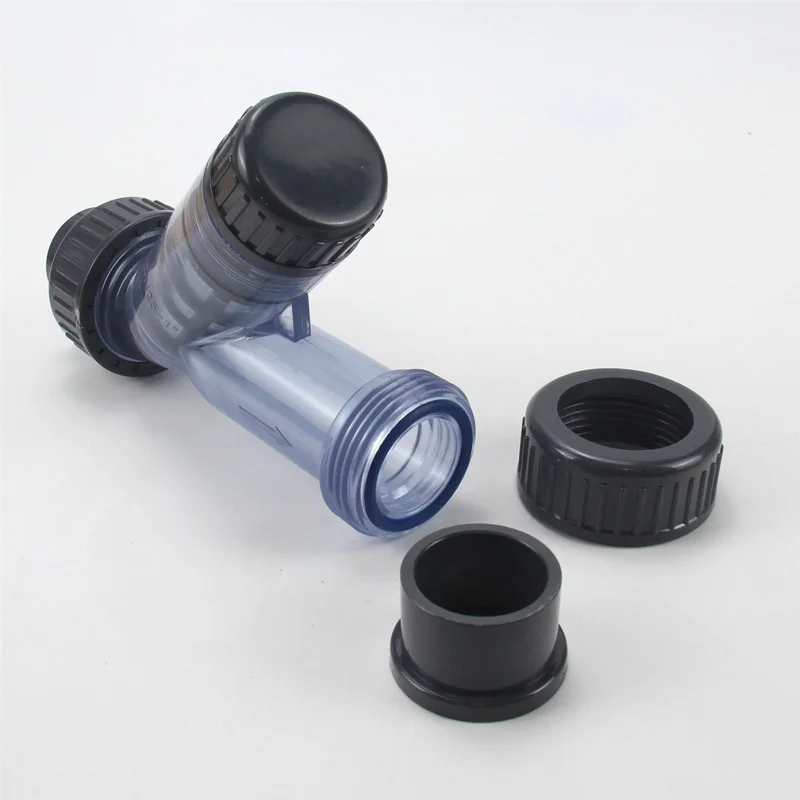 Прозрачный фильтр Y-типа из НПВХ для аквариумной водопроводной трубы