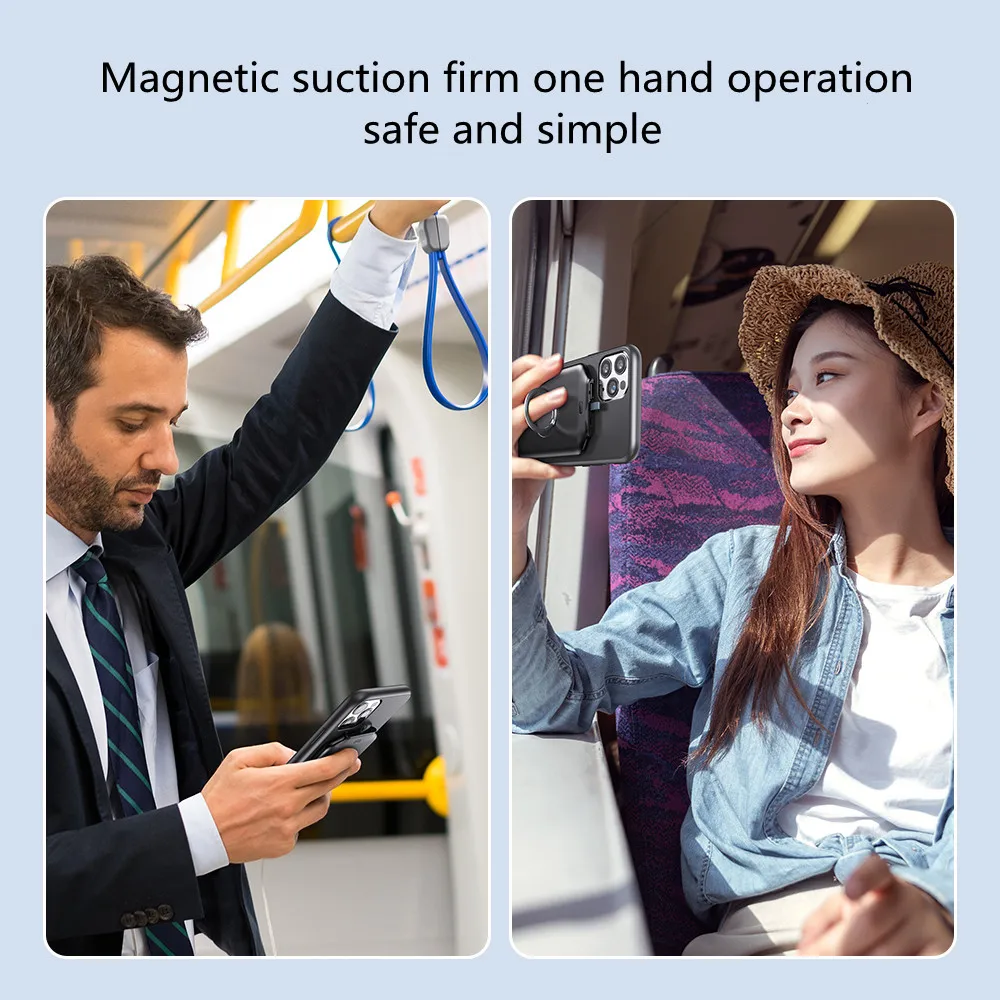 

Power Bank Magnetic Power Pack 4000mAh Mobile Power Portable Wireless Charger For iPhone 12 Pro Mini Max Huawei External Battery