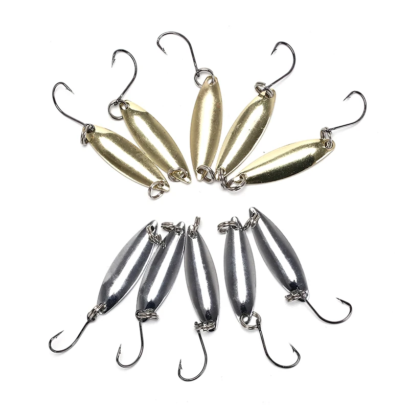 

5PCS/LOT Artificial Bass Hard Sequin Paillette Metal Steel Hook Tackle Lures Fishing Lures Wobbler Spinner Baits Spoons