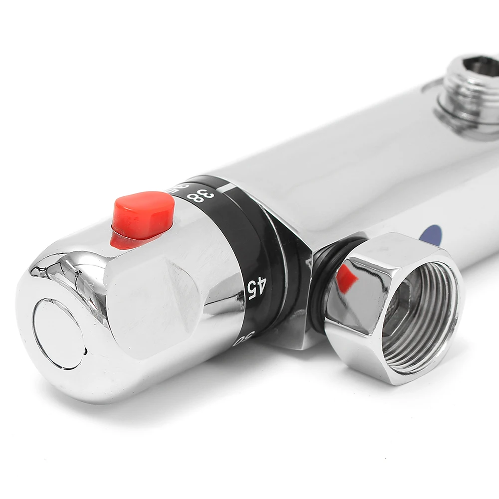 

Thermostatic Bath Shower Pressurize Dual Handle Bathtub Hot Cold Home Shower Faucet Tap for Flower Sprinklers Parts