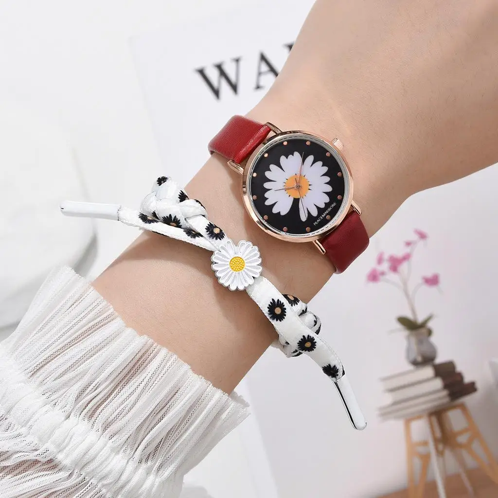 Часы женские кварцевые в винтажном стиле с кожаным ремешком|Женские наручные