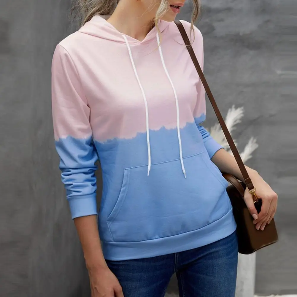 

Sporty Popular Contrast Color Print Drawstring Hoodie Autumn Winter Autumn Hoodie Long Sleeve Sportswear