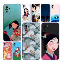 for xiaomi redmi note 4 4x 5a 5 6 7 8t 8 9t 9s 9 10 10s prime pro max soft tpu anime cartoon mulan transparent phone case