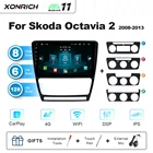 Автомобильный мультимедийный плеер для SKODA, стерео-система на Android 11, 6 ГБ ОЗУ, 2 Din, с Wi-Fi, DSP, видеоплеером, Android 2008-2013