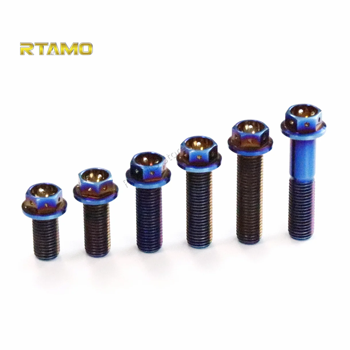 Titanium Bolts Hexagon Flanged Head Race Spec Screws M10X1.25PX20/25/30/35/40/45mm for Car Bicycle and Motorcycle Parts