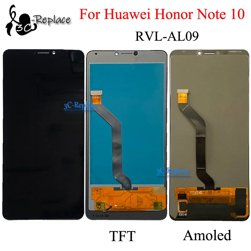 Оригинальный ЖК дисплей Supor Amoled/TFT 6 95 дюйма для Huawei Honor Note 10 RVL AL09 сенсорный экран