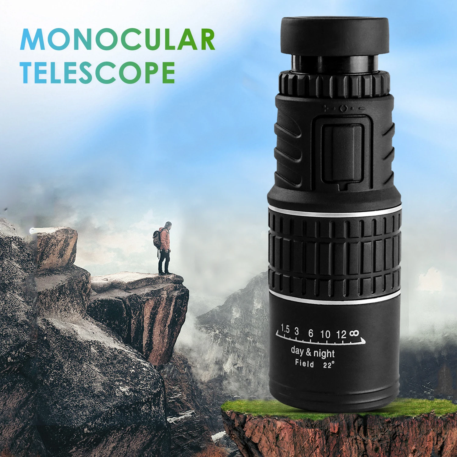 

Monocular Telescope 30*52 High Resolution Telescope 10X Focusing Monocular High Definition for Outdoor Fishing Traveling