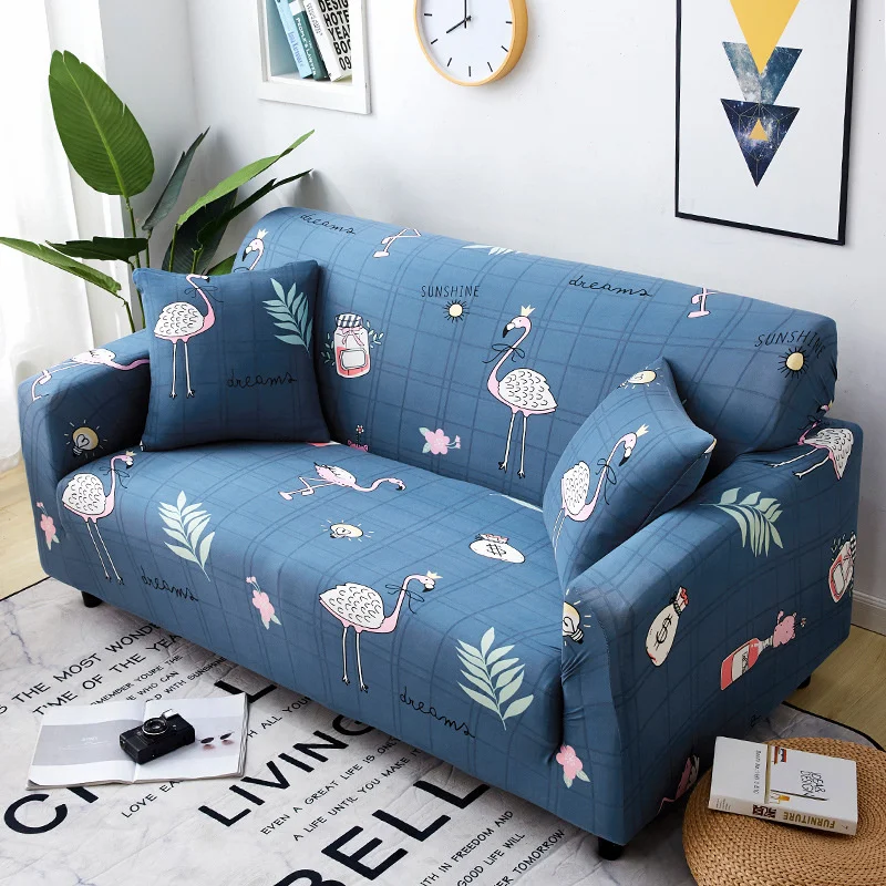 

Modern Polyester Big Elastic Colorful Sofa Cover For Living Room Sectional Couch Corner Slipcover Set L-Shape 1/2/3/4 Seate