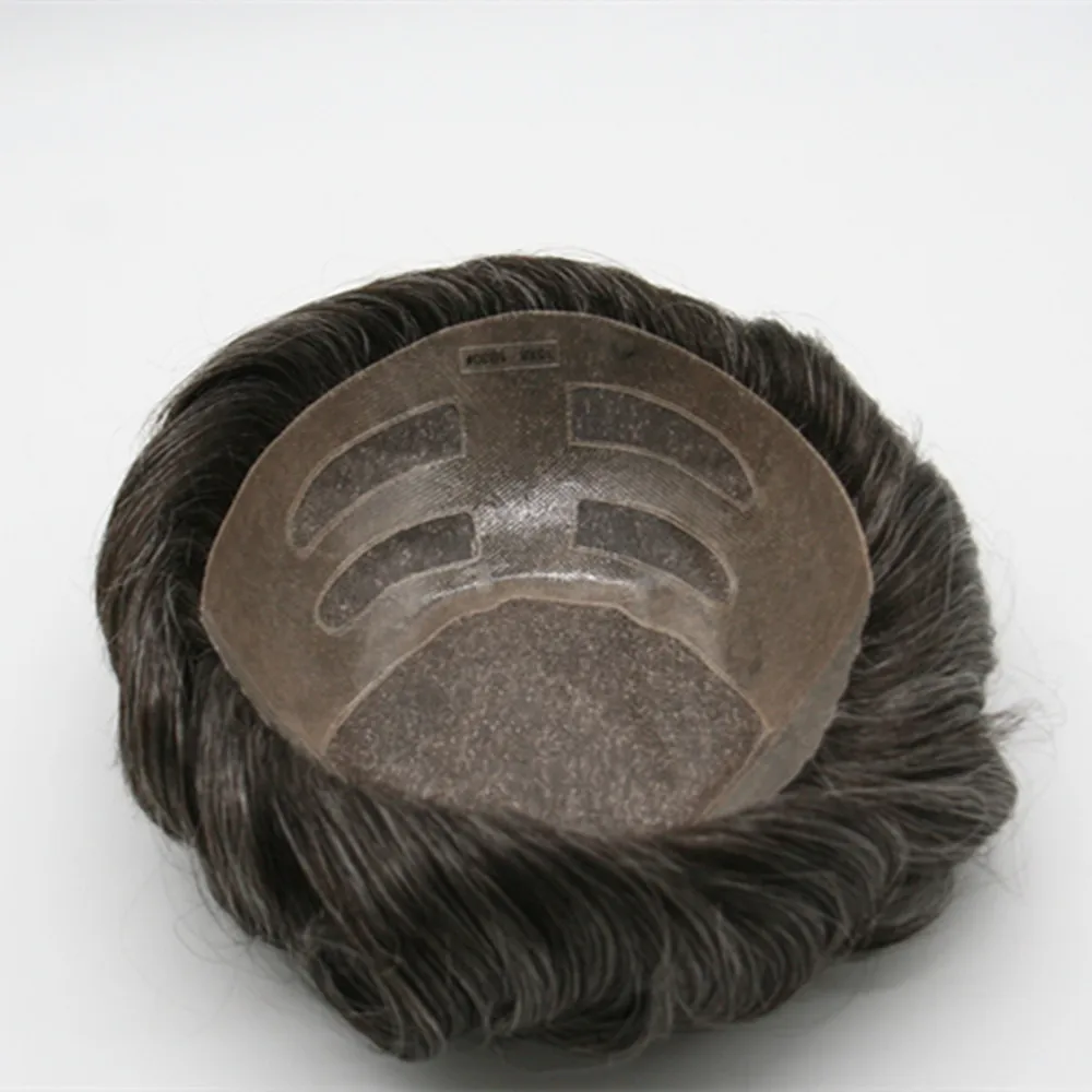 Универсальный монохромный Топ для мужчин парик человеческих волос протез |