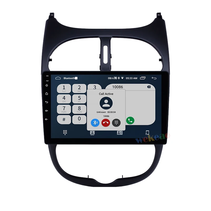 Автомагнитола Wekeao 9 дюймов 1 Din Android 0 мультимедийный Dvd-плеер для Peugeot 206
