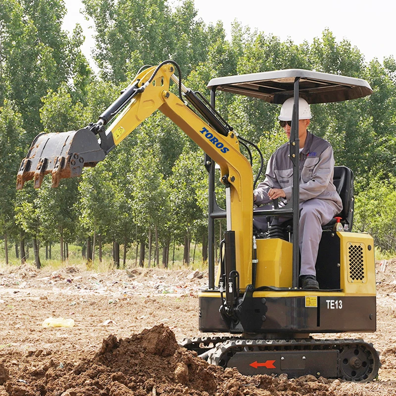 1 Ton 2 Powerful Mini Excavator Digging Machine Cheap Small Digger With Trailer Price for Sale | Инструменты