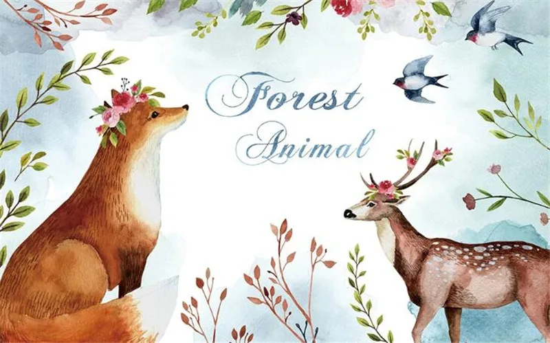 

Custom 3D wallpaper mural modern forest animal elk background wallpaper mural