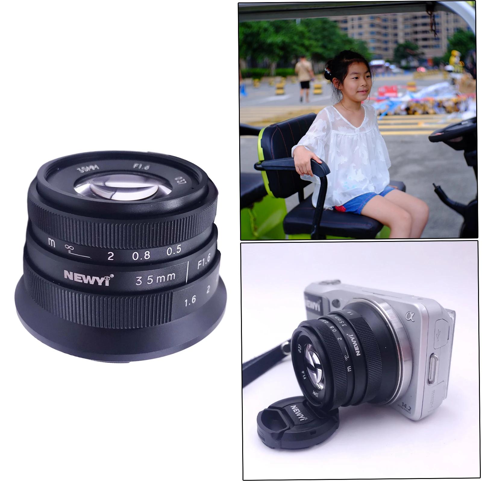 

Mini 35mm F1.6 APSC Lens for Sony E-Mount A6300 A5100 A5000 NEX-3 NEX-3R NEX-5 NEX-5T NEX-5C A7 A7II A7R A7SII
