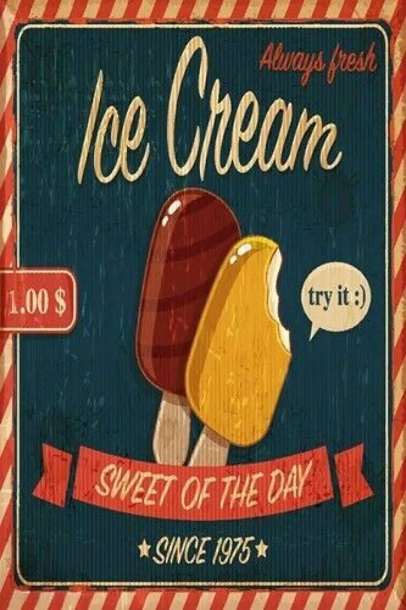 

Vintage Homemade Always Fresh Ice Cream Sweet to The Day Metal Tin Sign 8x12 Inch Retro Home Kitchen Cafe Shop Office Bar Pub