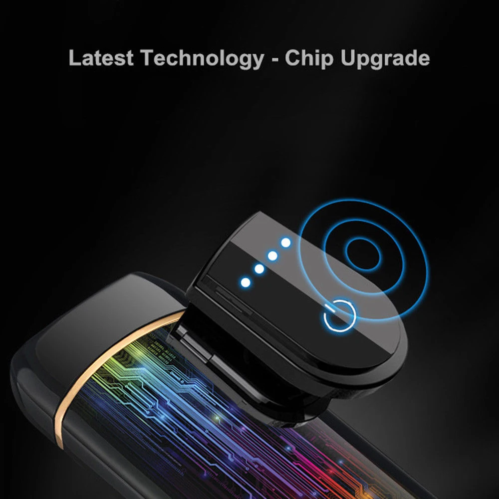 Smart Touch сенсор USB перезаряжаемая двойная дуга беспламенная плазменная электрическая зажигалка датчик отпечатков пальцев Светодиодный дисплей питания