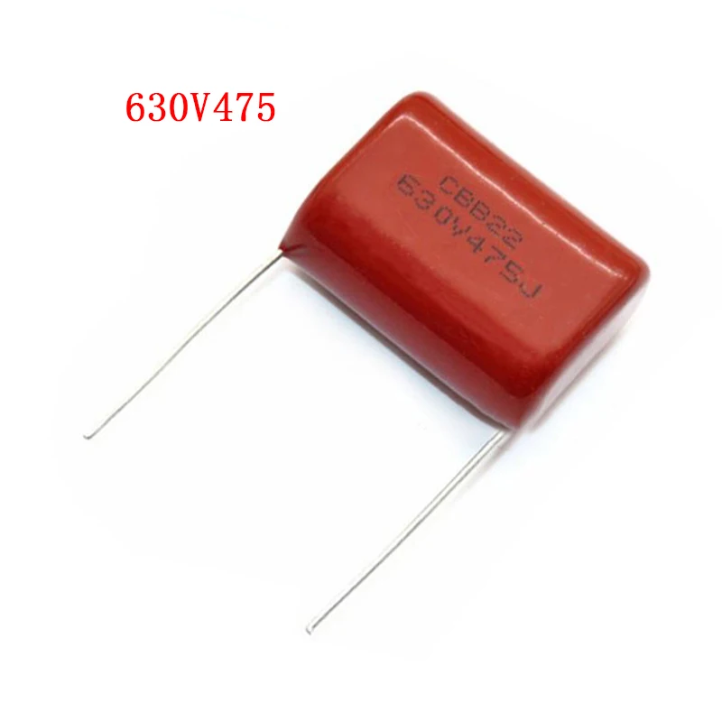 

Полипропиленовый пленочный конденсатор 630V475 4,7 мкФ Шаг 25 мм 630 в 475 CBB, 5 шт.