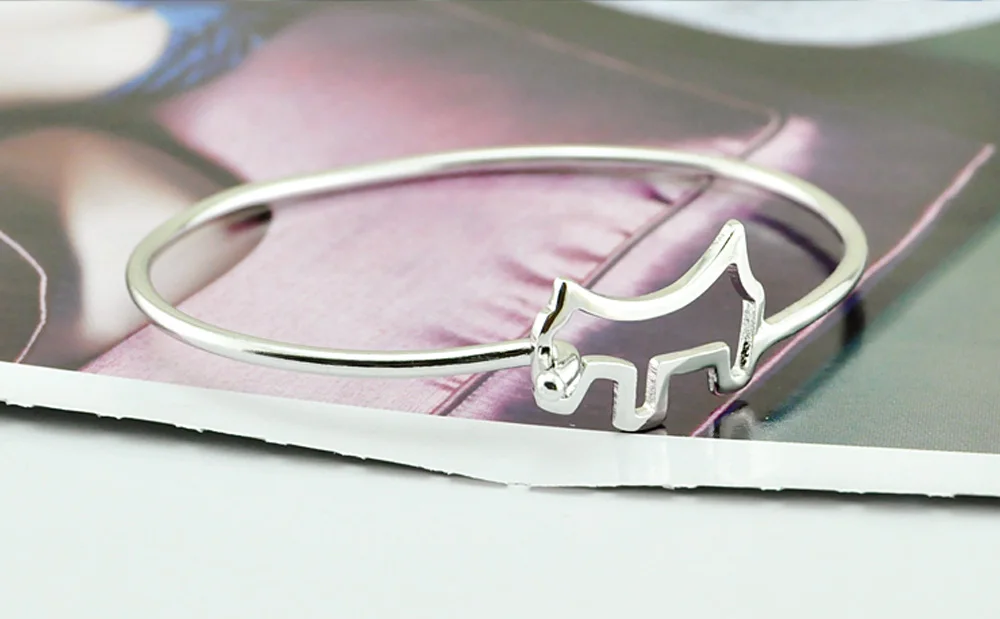 Милый щенок бриллиант для женщин и детей серебро 925 пробы ювелирные изделия