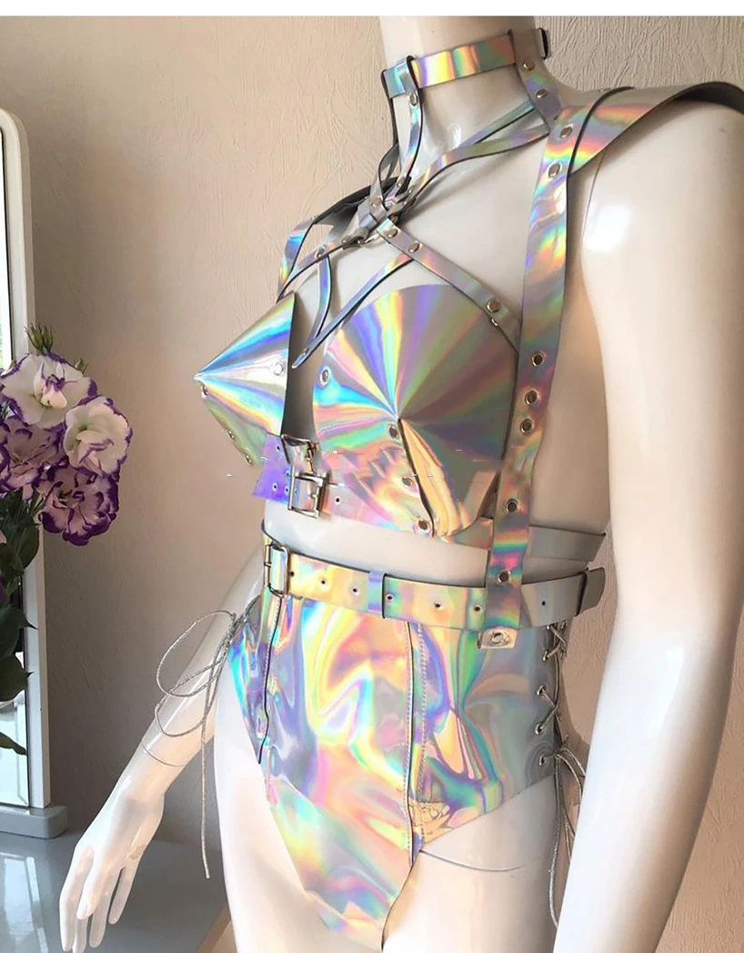 Alien creature cosplay clothes bar singer silver mirror sun son gogo costume Future technology