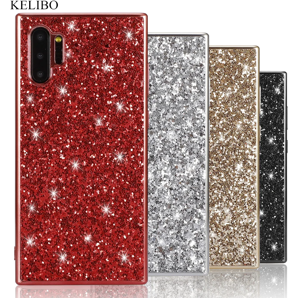 Блестящий чехол с блестками для Samsung S8 S9 Plus S10 E Note 10Pro 8 9 A10 A20 A40 A60 A70 J6 J7 J82018 2 в 1 со
