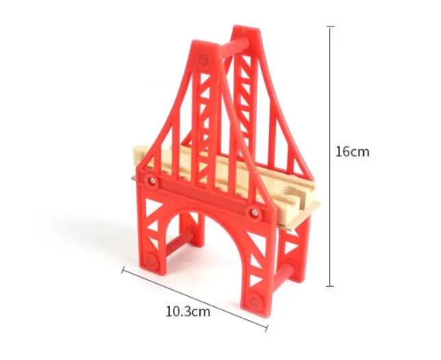 White 15 Styles Wooden Train Track Railway Bridge Accessories Variety Train With Compatible Kids Assembly Toys Tunnel Cross Bridge - Цвет: White