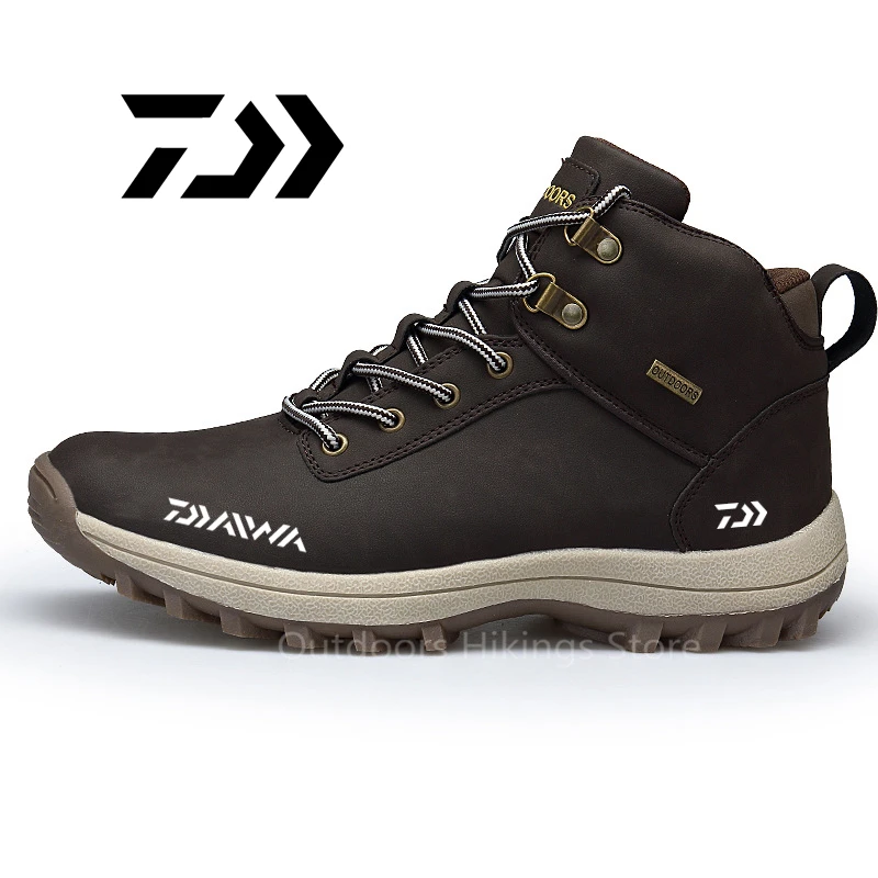 

Daiwa Men's Autumn Winter Outdoor Hiking Shoes Fishing Shoes Outdoor Plus Velvet Sport Large Size Walking Sports Fishing Shoes