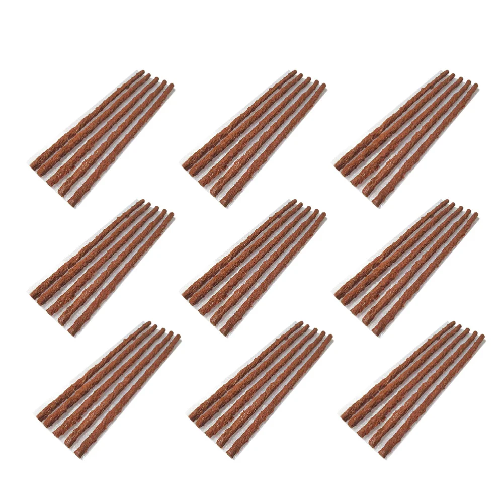 

5 sets of Motorcycle Car Tubeless Tire Puncture Repair Strips Sealer (Brown)