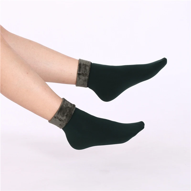 Warm Female Male Socks Thicken Thermal Wool Cashmere Snow Winter Unisex Seamless Velvet Boots Floor Sleeping | Женская одежда
