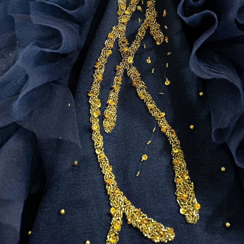 J67132 Jancember Mermaid Evening Dress 2020 O Neck Long Sleeve Beaded Sequined Backless Party Dresses Damit ng Gabi ng Mermaid