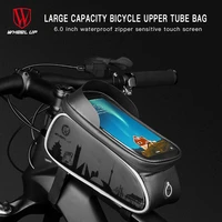 cycling bicycle bike head tube handlebar cell mobile phone bag case holder screen rainproof phone mount bags case for 6 5in
