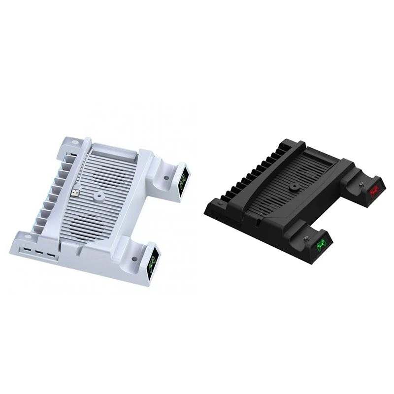 

For PS5 Accessories Vertical Cooling Fan Stand for PS5 Dual Controller Charger Fast LED Charging Station for PS5