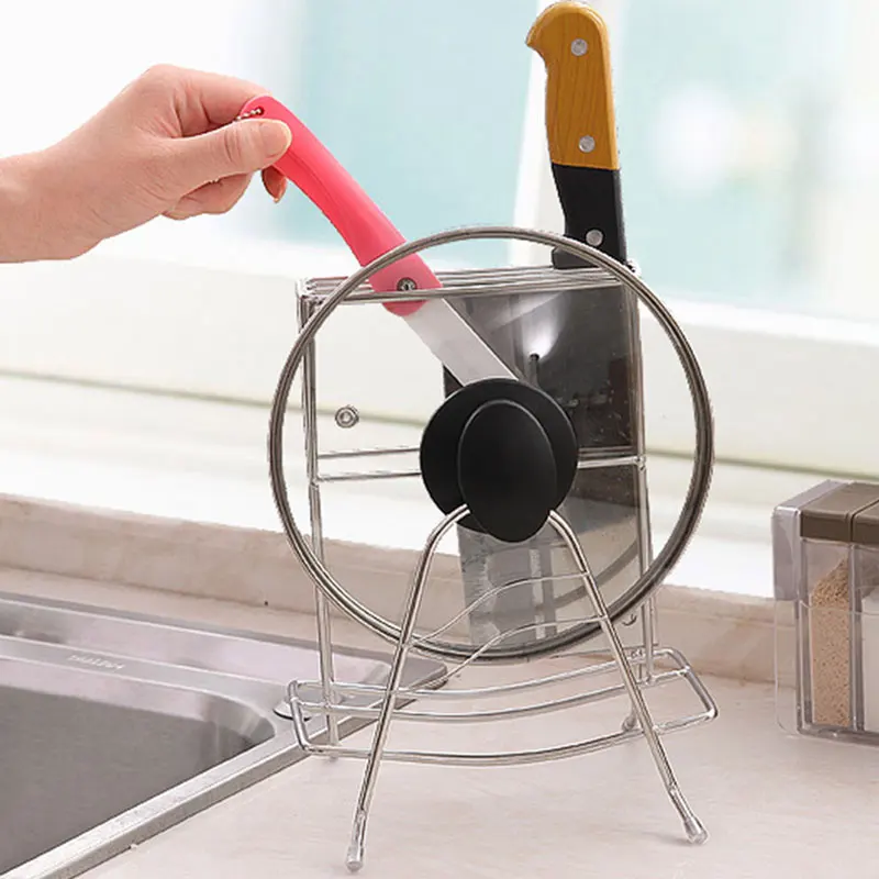 Кухонная тонкая полка держатель ножа Проволочная рамка стойка из нержавеющей