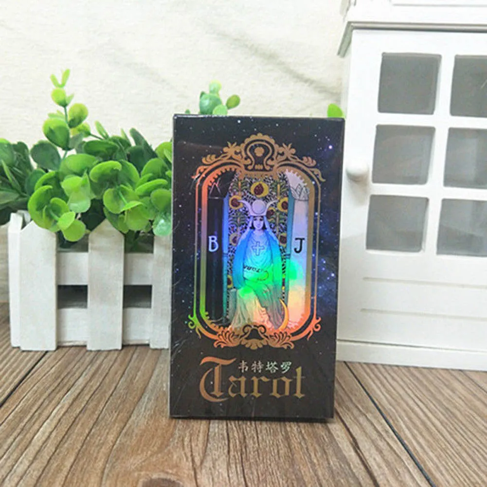 

New Arrivals 1 set 78 Cards Tarot Deck Set Future Telling English Version Card Board Game Accessories tapo for Adults