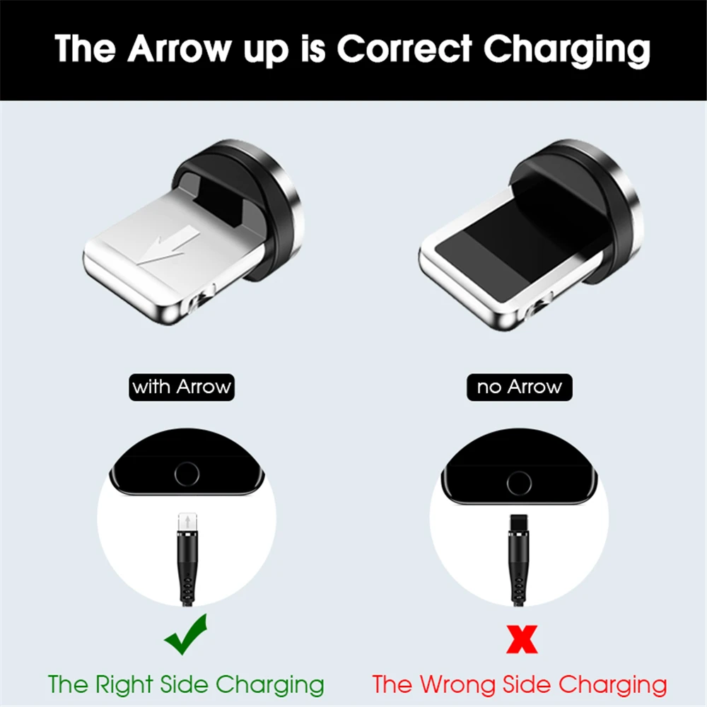 

Magnetic Cable For iPhone 11 Pro Max Samsung Huawei Micro USB Type C Fast Charging Magnet Charger LED Mobile Phone Charging Cord