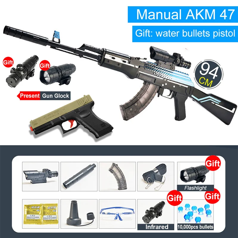 Болтовая экшн винтовка AK47 игрушечный пистолет AK 47 игрушка водяной гелевый шар