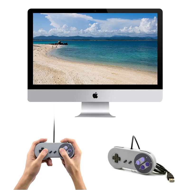 Проводной USB геймпад Data Frog игровой джойстик для Nintendo SNES ПК на Windows и MAC|Геймпады| |