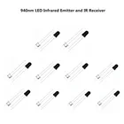 10 пар 3 мм 5 мм 940 нм светодиоды инфракрасный излучатель и ИК приемник диоды 301A