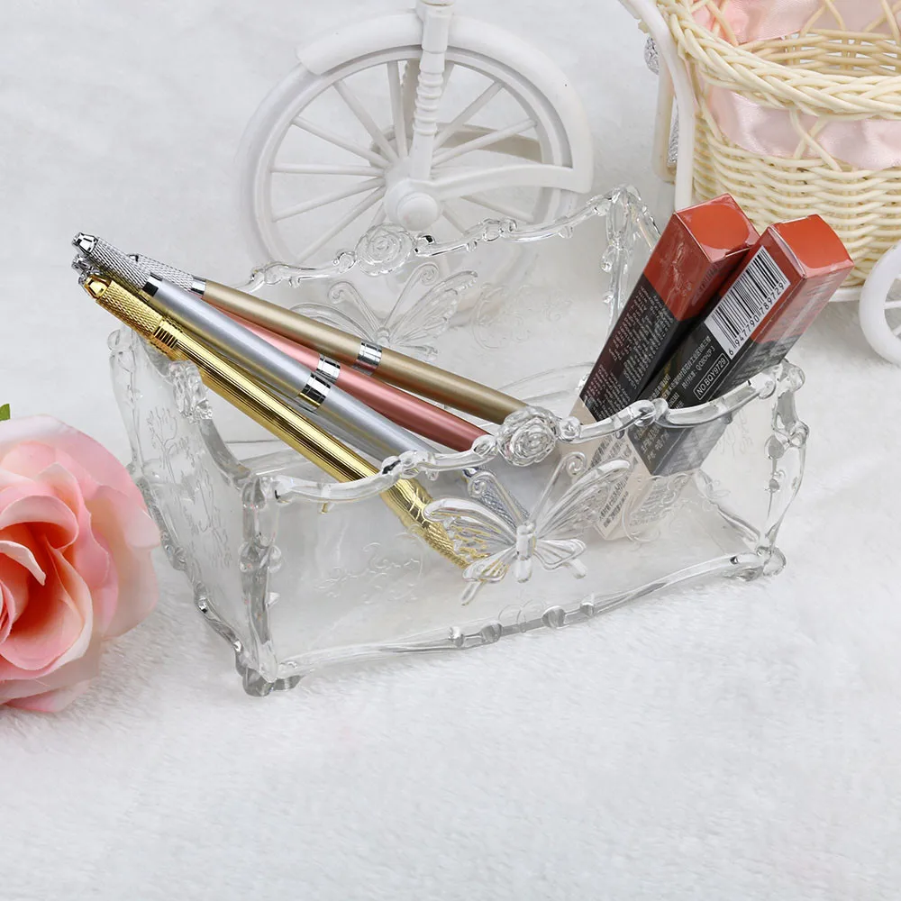 1PC high quality Acrylic ClearMakeup Cosmetic Storage Box Case Brush Pen Pencil Holder Makeup Jewelry Organizer Box#25 | Дом и сад