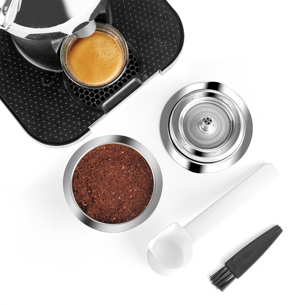 

Icafilas 230 мл для Nespresso Vertuolin Coffee Capsule Stainlees стальной кофейный фильтр Pod богатый Crema Espress Pod для Delonghi