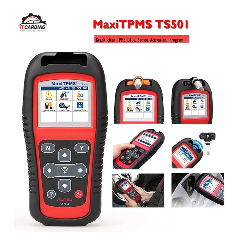 

Инструмент давления в шинах AUTEL MaxiTPMS TS501 TPMS Датчик Диагностика OBD 2 диагностика, считывание/очистка TPMS DTC, активация датчика, программа