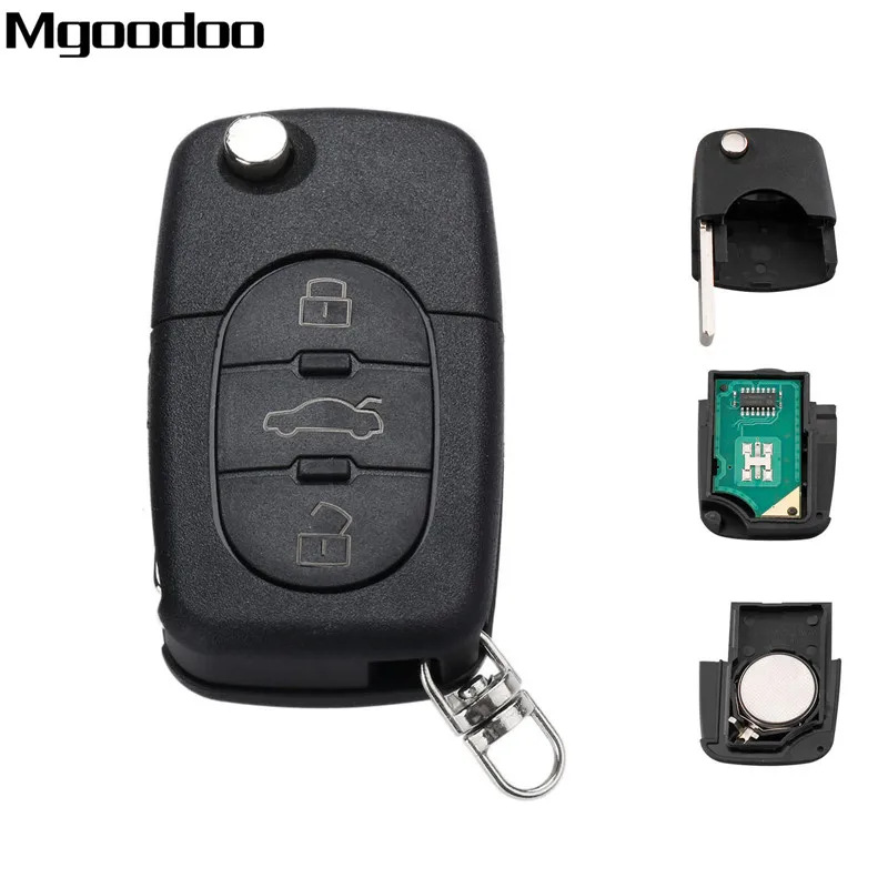 Mgoodoo 2 шт. 433 МГц Автоматический Дистанционный складной ключ вход Fob ID48 чип