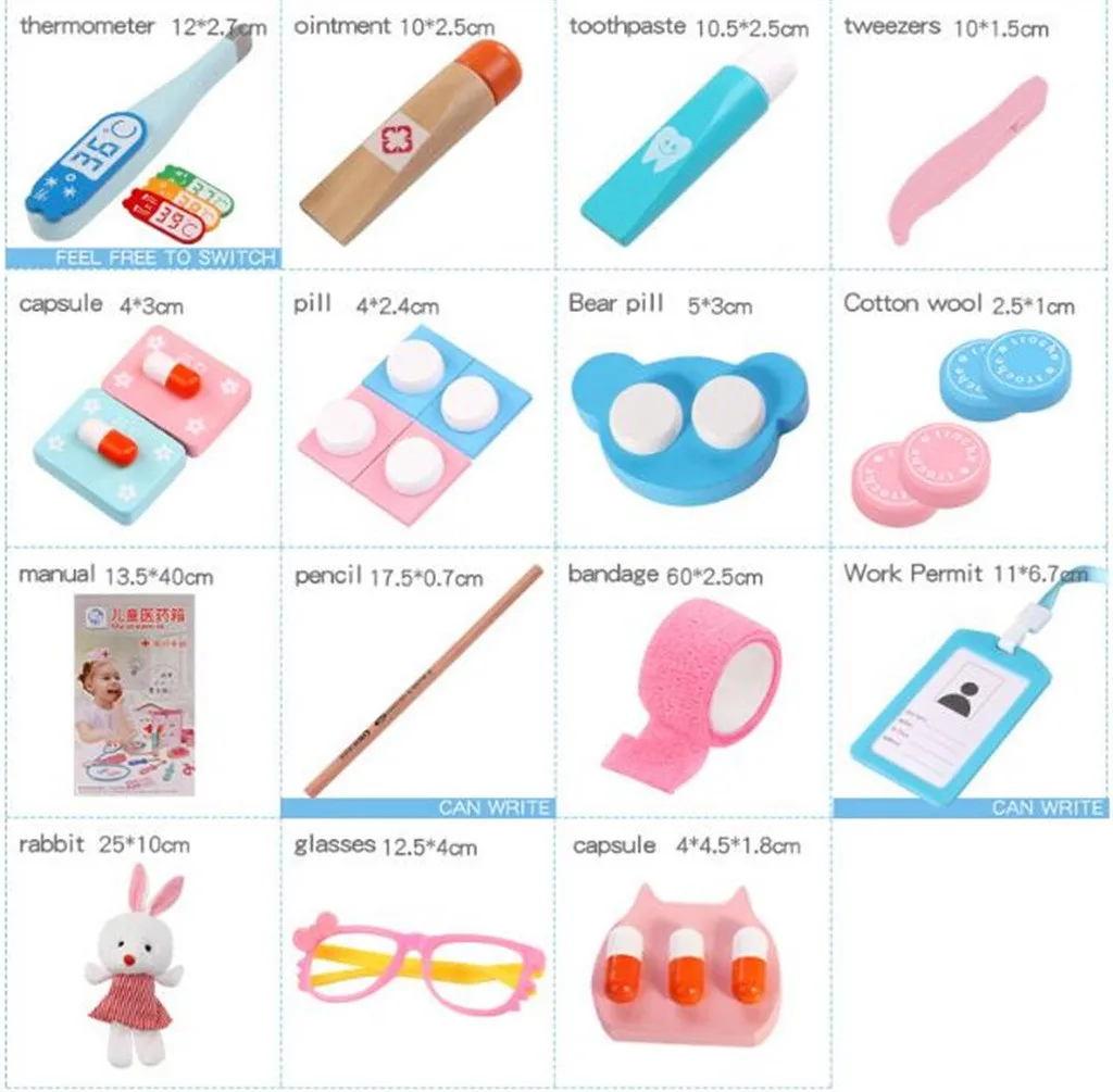 

Montessori Medicals Kit Doctors Nurse Dentist Pretend Roles Play Toy 2021 Set Kids Game Gift Interactive Games Educational Toys