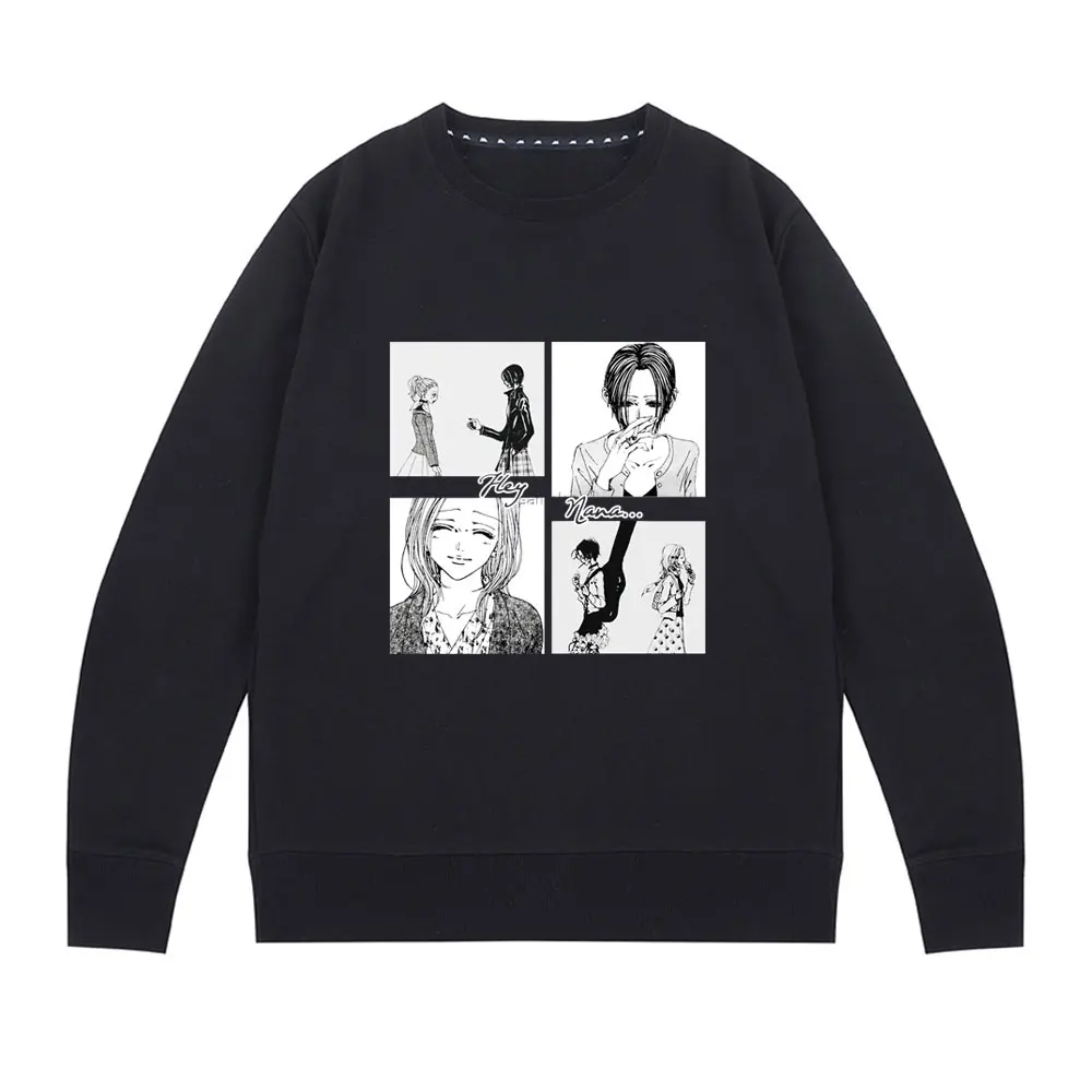 

Men's Trendy Style Pullover Women Pure Cotton Pullovers Japan Anime Nana Osaki Sweatshirt Cool Nana Manga Graphic Sweatshirts