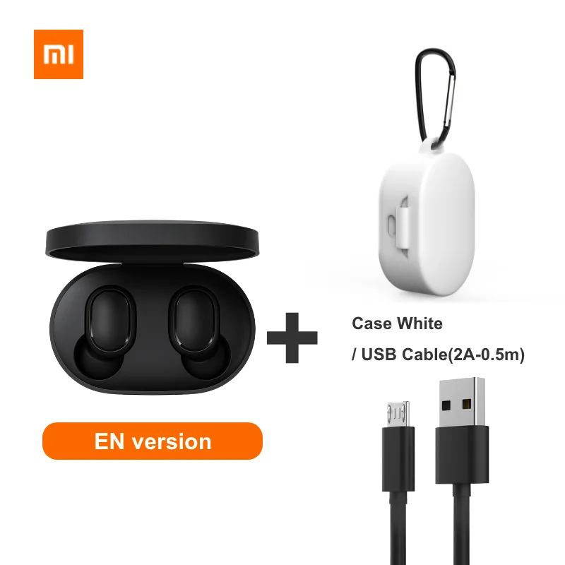 Xiaomi Redmi Airdots Xiaomi беспроводные наушники Голосовое управление Bluetooth 5,0 шумоподавление управление - Цвет: EN White Cable
