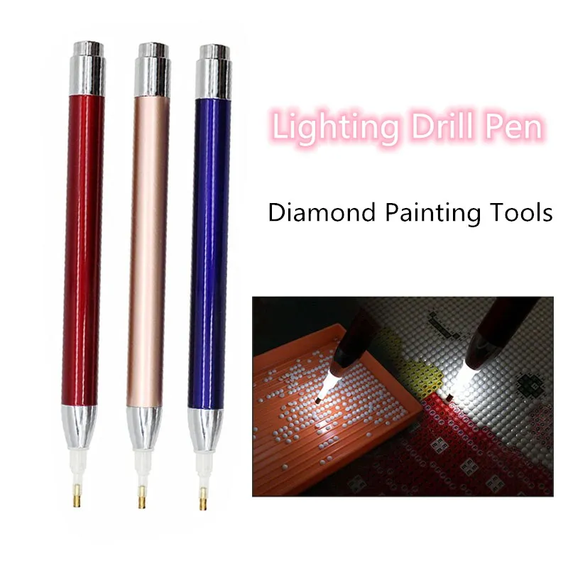 Светящаяся Алмазная картина инструмент Точка Дрель Ручка Вышивка крестом