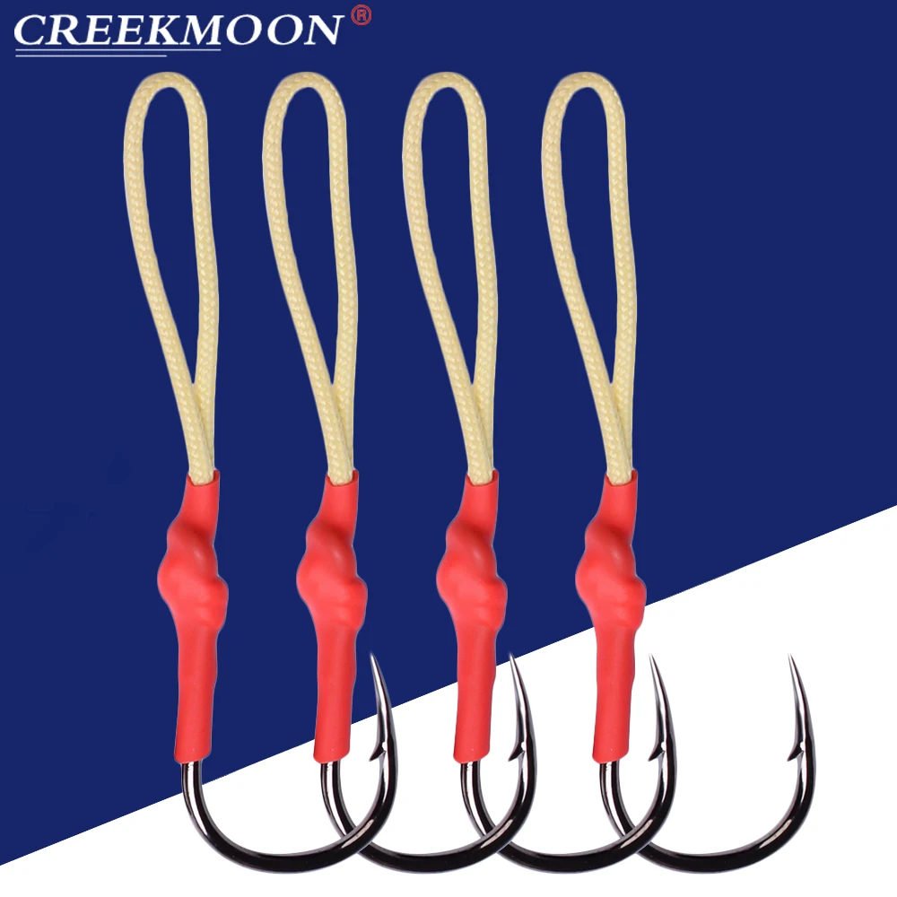 20 шт./лот рыболовные крючки из высокоуглеродистой стали с полиэтиленовой леской
