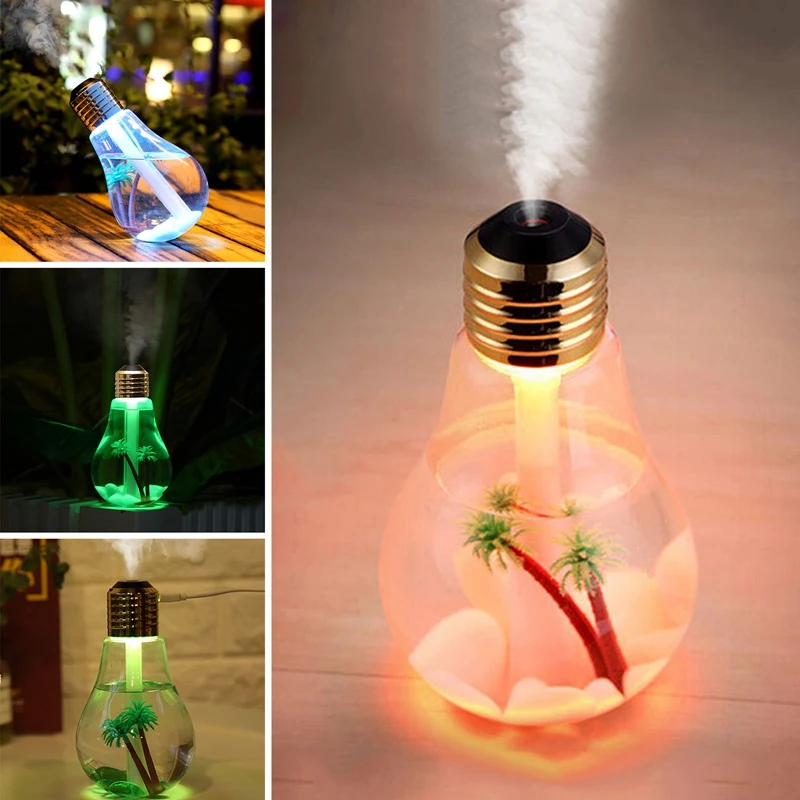 

Creative USB Humidifier Home Office Mini Aroma Diffuser LED Night Light Aromatherapy Mist Maker Creative Bottle Bulb Humidifie