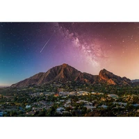 laeacco summer starry sky village mountain real scene photo background baby customized poster portrait photography backdrops