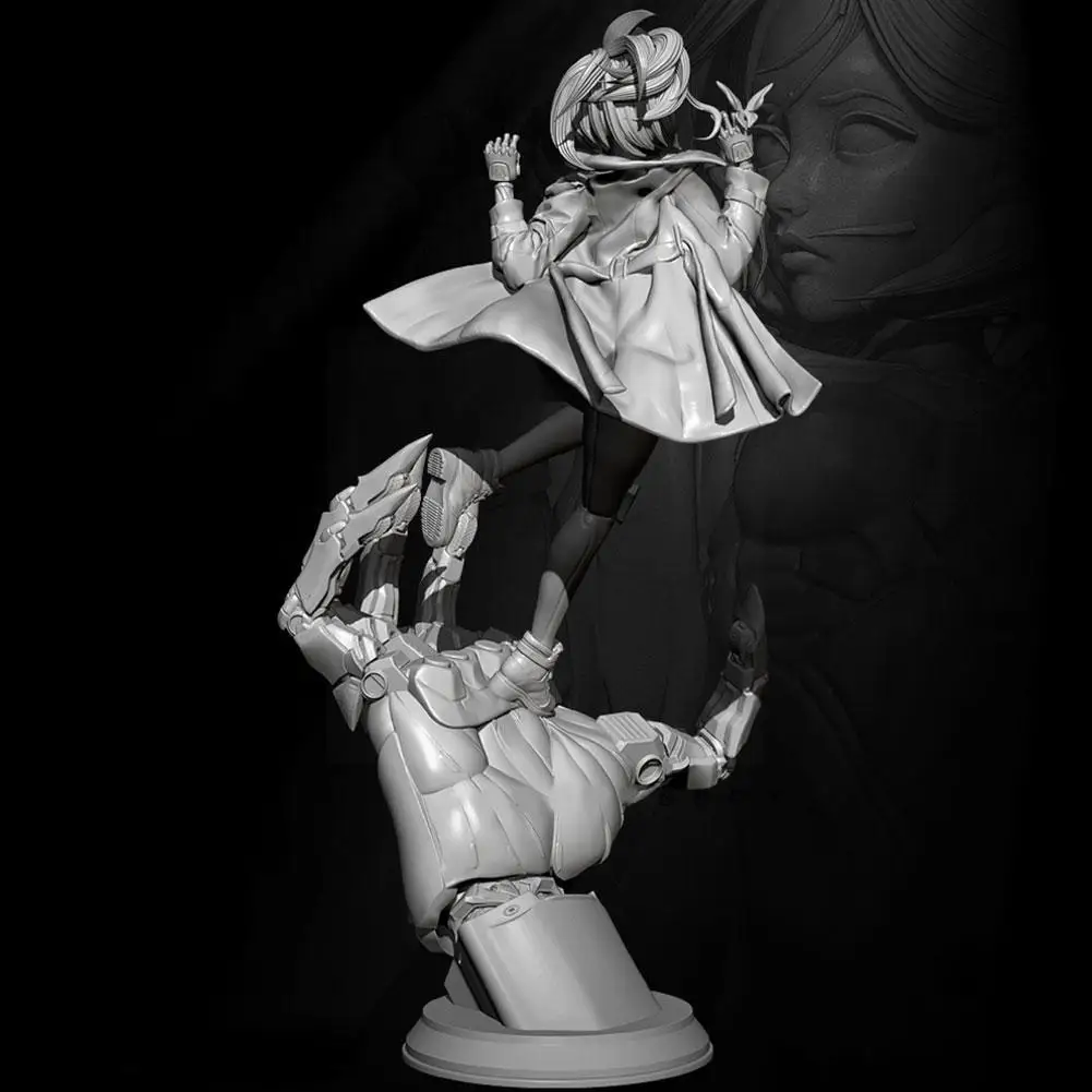 

H75mm 1/24 ZBBOY Producer Iron Claw Butterflies Girl Model Soldier Figure Female Resin White N3M1