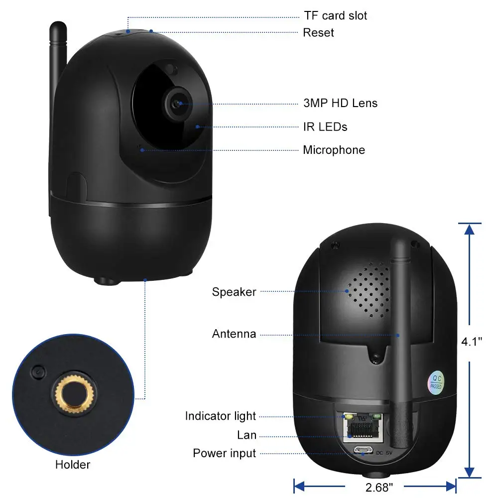Мини 1080P облачная беспроводная IP камера домашняя охранная наблюдения Wifi