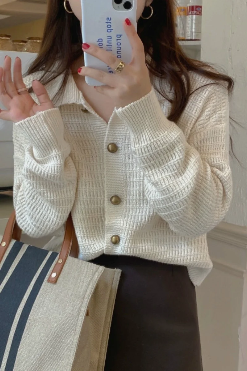 Ленивый стиль свитер кардиган пальто для женщин 2021 Ранняя осень новый свободный